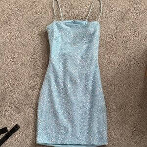 Windsor Sequin Light Blue Mini Dress